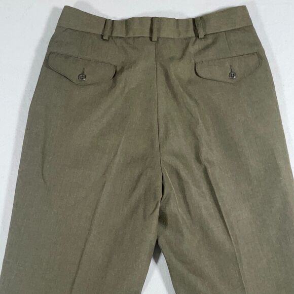 Defense‎ Logistics Agency Pants Mens 34L Army Green Trousers Slacks - Picture 9 of 11